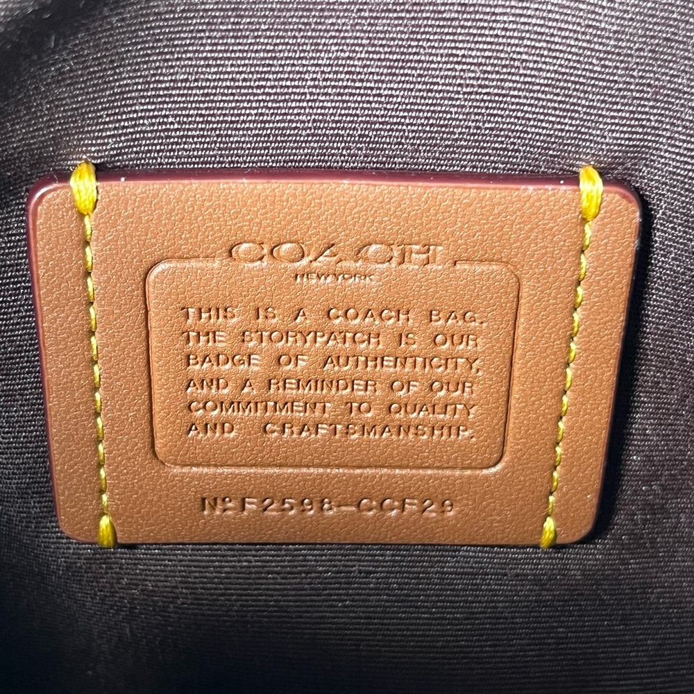 Coach Brown Suede Crossbody with Dark Brown Leather Trim and Gold Hardware - Picture 12 of 14